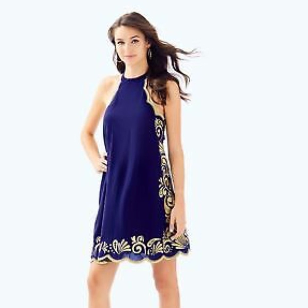 🆕Lilly Pulitzer Quinn Navy Gypset Swirl Dress